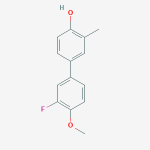 molecular formula C14H13FO2 B6371608 4-(3-Fluoro-4-methoxyphenyl)-2-methylphenol CAS No. 1261917-12-7
