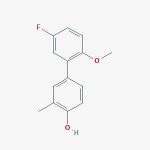 B6371613 4-(5-Fluoro-2-methoxyphenyl)-2-methylphenol, 95% CAS No. 1255636-30-6