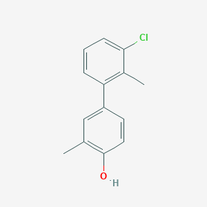 molecular formula C14H13ClO B6371626 4-(3-Chloro-2-methylphenyl)-2-methylphenol CAS No. 1261976-60-6