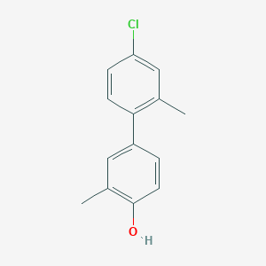 molecular formula C14H13ClO B6371663 4-(4-Chloro-2-methylphenyl)-2-methylphenol CAS No. 1261976-80-0
