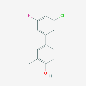 molecular formula C13H10ClFO B6371713 4-(3-Chloro-5-fluorophenyl)-2-methylphenol CAS No. 1261917-26-3