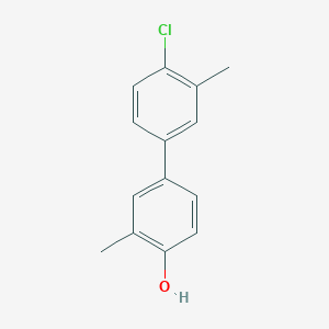 molecular formula C14H13ClO B6371714 4-(4-Chloro-3-methylphenyl)-2-methylphenol CAS No. 1261976-97-9
