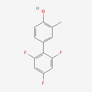 molecular formula C13H9F3O B6371727 2-Methyl-4-(2,4,6-trifluorophenyl)phenol CAS No. 1261917-32-1