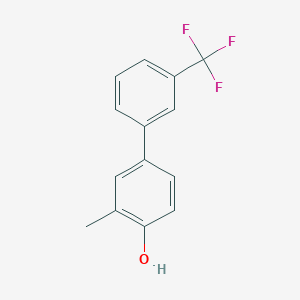 molecular formula C14H11F3O B6372066 2-Methyl-4-(3-trifluoromethylphenyl)phenol CAS No. 1261788-73-1