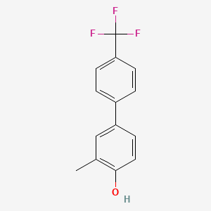 molecular formula C14H11F3O B6372092 2-Methyl-4-(4-trifluoromethylphenyl)phenol CAS No. 1255637-20-7