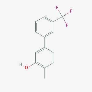 molecular formula C14H11F3O B6372142 2-Methyl-5-(3-trifluoromethylphenyl)phenol CAS No. 1261631-87-1