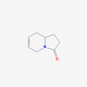 molecular formula C8H11NO B063725 1,2,8,8A-tetrahydroindolizin-3(5H)-one CAS No. 178671-88-0