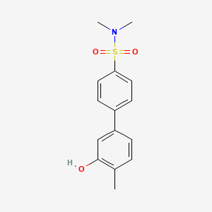 molecular formula C15H17NO3S B6372646 5-(4-N,N-Dimethylsulfamoylphenyl)-2-methylphenol CAS No. 1261888-46-3