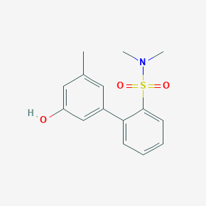 molecular formula C15H17NO3S B6372657 5-(2-N,N-Dimethylsulfamoylphenyl)-3-methylphenol CAS No. 1261942-75-9