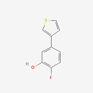 molecular formula C10H7FOS B6372822 2-Fluoro-5-(thiophen-3-YL)phenol CAS No. 1262003-52-0