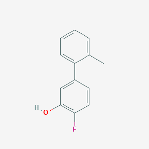 molecular formula C13H11FO B6372869 2-Fluoro-5-(2-methylphenyl)phenol CAS No. 1261943-07-0