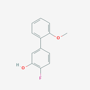 molecular formula C13H11FO2 B6373131 2-Fluoro-5-(2-methoxyphenyl)phenol CAS No. 1261950-15-5