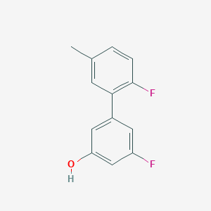 molecular formula C13H10F2O B6373217 3-Fluoro-5-(2-fluoro-5-methylphenyl)phenol CAS No. 1261979-02-5