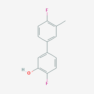 molecular formula C13H10F2O B6373258 2-Fluoro-5-(4-fluoro-3-methylphenyl)phenol CAS No. 1261979-12-7