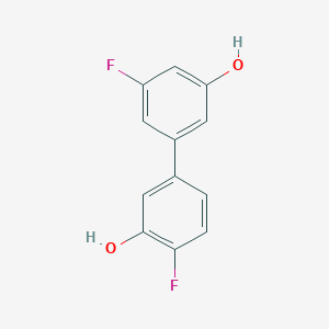molecular formula C12H8F2O2 B6373343 2-Fluoro-5-(3-fluoro-5-hydroxyphenyl)phenol CAS No. 1261961-09-4