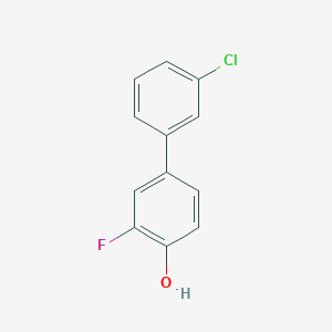 molecular formula C12H8ClFO B6373540 4-(3-Chlorophenyl)-2-fluorophenol CAS No. 634192-28-2