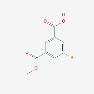 molecular formula C9H7BrO4 B063736 3-Bromo-5-(methoxycarbonyl)benzoic acid CAS No. 161796-10-7