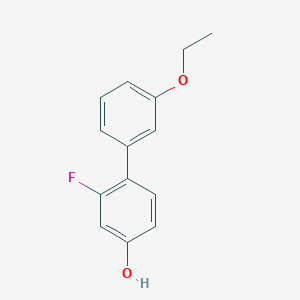 molecular formula C14H13FO2 B6373693 4-(3-Ethoxyphenyl)-3-fluorophenol CAS No. 1261996-04-6