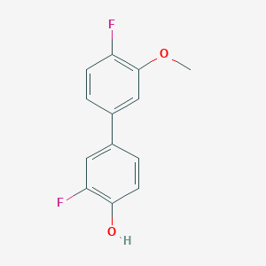 molecular formula C13H10F2O2 B6373860 2-Fluoro-4-(4-fluoro-3-methoxyphenyl)phenol CAS No. 1261935-92-5