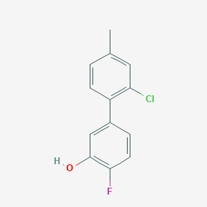 molecular formula C13H10ClFO B6373863 5-(2-Chloro-4-methylphenyl)-2-fluorophenol CAS No. 1261890-79-2