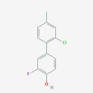 molecular formula C13H10ClFO B6373893 4-(2-Chloro-4-methylphenyl)-2-fluorophenol CAS No. 1261890-76-9