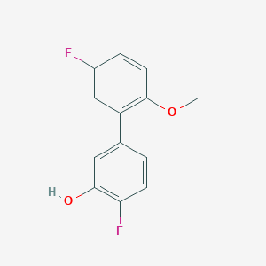 molecular formula C13H10F2O2 B6373909 2-Fluoro-5-(5-fluoro-2-methoxyphenyl)phenol CAS No. 1261979-55-8
