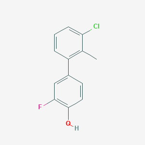 molecular formula C13H10ClFO B6373946 4-(3-Chloro-2-methylphenyl)-2-fluorophenol CAS No. 1261897-61-3