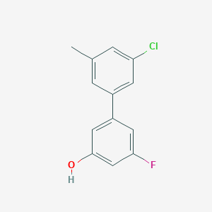 molecular formula C13H10ClFO B6373951 5-(3-Chloro-5-methylphenyl)-3-fluorophenol, 95% CAS No. 1261988-48-0