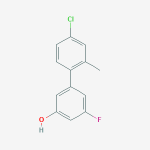 molecular formula C13H10ClFO B6373977 MFCD18313805 CAS No. 1261923-71-0