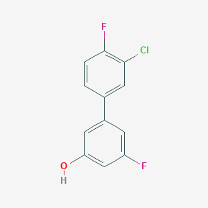 molecular formula C12H7ClF2O B6374076 5-(3-Chloro-4-fluorophenyl)-3-fluorophenol CAS No. 1261918-32-4