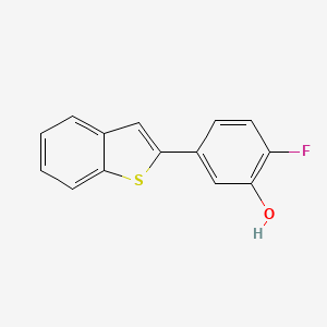 molecular formula C14H9FOS B6374137 5-[Benzo(b)thiophen-2-yl]-2-fluorophenol CAS No. 1261998-15-5
