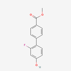 molecular formula C14H11FO3 B6374217 3-Fluoro-4-(4-methoxycarbonylphenyl)phenol CAS No. 1001054-24-5