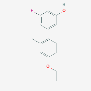 molecular formula C15H15FO2 B6374246 5-(4-Ethoxy-2-methylphenyl)-3-fluorophenol CAS No. 1261888-70-3