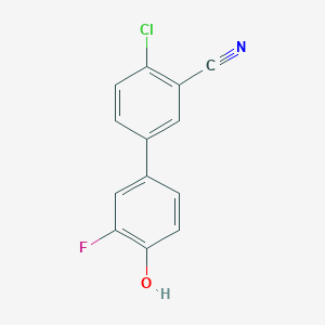 molecular formula C13H7ClFNO B6374278 4-(4-Chloro-3-cyanophenyl)-2-fluorophenol CAS No. 1261894-00-1