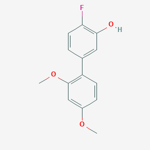 molecular formula C14H13FO3 B6374296 5-(2,4-Dimethoxyphenyl)-2-fluorophenol CAS No. 1261918-38-0