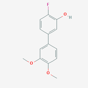 molecular formula C14H13FO3 B6374300 5-(3,4-Dimethoxyphenyl)-2-fluorophenol CAS No. 1261890-90-7