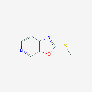 molecular formula C7H6N2OS B063744 2-(Methylthio)oxazolo[5,4-c]pyridine CAS No. 169205-96-3