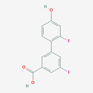 molecular formula C13H8F2O3 B6374401 4-(3-Carboxy-5-fluorophenyl)-3-fluorophenol CAS No. 1261936-25-7