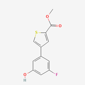 molecular formula C12H9FO3S B6374454 Methyl 4-(3-fluoro-5-hydroxyphenyl)thiophene-2-carboxylate CAS No. 1261980-02-2