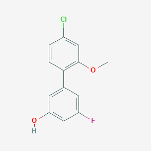 molecular formula C13H10ClFO2 B6374492 MFCD18313916 CAS No. 1261936-42-8