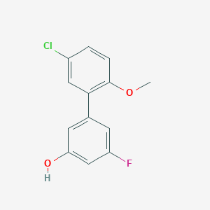 molecular formula C13H10ClFO2 B6374503 MFCD18313920 CAS No. 1261897-87-3