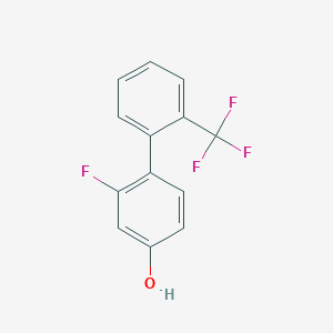 molecular formula C13H8F4O B6374510 3-Fluoro-4-(2-trifluoromethylphenyl)phenol CAS No. 1261668-47-6