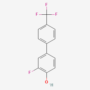 molecular formula C13H8F4O B6374543 2-Fluoro-4-(4-trifluoromethylphenyl)phenol CAS No. 1261630-51-6