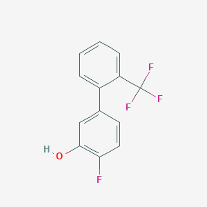 molecular formula C13H8F4O B6374559 2-Fluoro-5-(2-trifluoromethylphenyl)phenol CAS No. 1261745-34-9