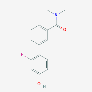molecular formula C15H14FNO2 B6374671 4-[3-(N,N-Dimethylaminocarbonyl)phenyl]-3-fluorophenol CAS No. 1261997-26-5