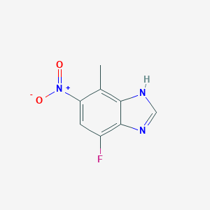molecular formula C8H6FN3O2 B063747 4-Fluoro-7-methyl-6-nitro-1H-benzo[d]imidazole CAS No. 170918-22-6