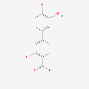 molecular formula C14H10F2O3 B6374821 MFCD18313978 CAS No. 1261894-21-6