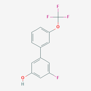 molecular formula C13H8F4O2 B6374957 3-Fluoro-5-(3-trifluoromethoxyphenyl)phenol CAS No. 1261590-89-9