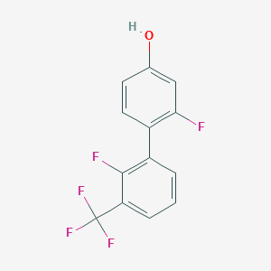 molecular formula C13H7F5O B6374967 3-Fluoro-4-(2-fluoro-3-trifluoromethylphenyl)phenol CAS No. 1261918-61-9