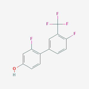 molecular formula C13H7F5O B6374993 3-Fluoro-4-(4-fluoro-3-trifluoromethylphenyl)phenol CAS No. 1261894-33-0